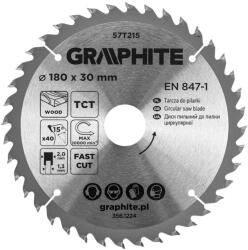 GRAPHITE lamă de ferăstrău, ferăstrău lat, 180 x 30 mm, 40 dinți (57T215)