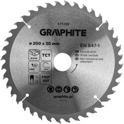 GRAPHITE lamă de ferăstrău, ferăstrău lat, 200 x 30 mm, 40 de dinți (57T226)