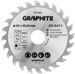 GRAPHITE lamă de ferăstrău, ferăstrău lat, 115 x 22, 23 mm, 24 dinți (57T200)