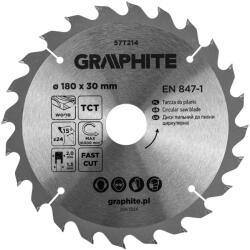 GRAPHITE lamă de ferăstrău, ferăstrău lat, 180 x 30 mm, 24 dinți (57T214)