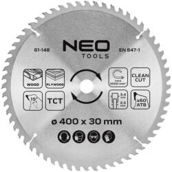 NEO TOOLS disc de ferăstrău circular pentru tăieturi curate, 400 x 30 mm, 60 de dinți (61148)
