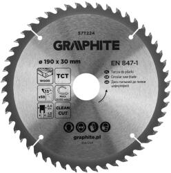 GRAPHITE lamă de ferăstrău, ferăstrău lat, 190 x 30 mm, 50 de dinți (57T224)