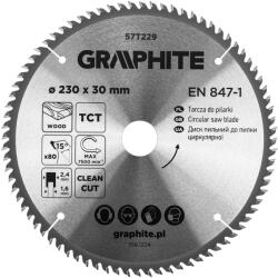 GRAPHITE lamă de ferăstrău, ferăstrău lat, 230 x 30 mm, 80 dinți (57T229)