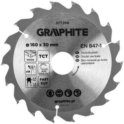 GRAPHITE lamă de ferăstrău, ferăstrău lat, 160 x 30 mm, 18 de dinți (57T208)