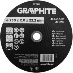 GRAPHITE disc de tăiere pentru metal, oxid de aluminiu 230x2x22, 2 41 A46-S-BF (57T112) Disc de taiere