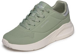 Skechers Uno Lite Shimmer Along spárgazöld női fűzős sneaker 177291-SAGE