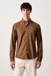Lindbergh férfi ing pamut elasztánnal - barna XL - answear - 18 990 Ft