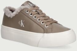 Calvin Klein VULC FLATF LACEUP LTH FUR sportcipő női - bézs Női 36