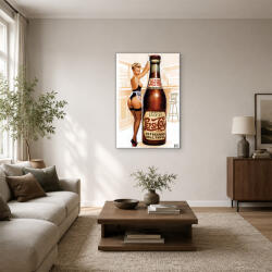 Pepsi -Cola reklám szobalány pin-up hölgy vászonkép (bety_9494)