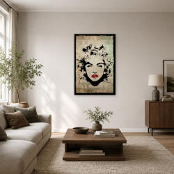 Madonna portré graffiti stílusú vászonkép (bety_8158)
