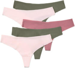 Tchibo - 5 női tanga, Magic Cut, khaki/rózsaszín