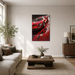  Ferrari 250 GTO versenyautó vörös fényvisszaverődésben vászonkép (bety_7470)