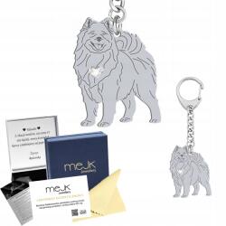 Mejk Jewellery Kulcstartó Szamojéd Ezüst 925 Ékszer Ajándék Nő Gravírozás (Samoyed)