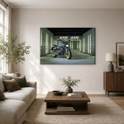 Yamaha MT-07 motorkerékpár éjszakai parkolóházban vászonkép (bety_5873)
