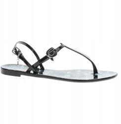 Karl Lagerfeld női strandtáska KL80002G V01 fekete gumi fehér 36