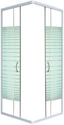 Sanotechnik Sarokkabin két tolóajtóval, fehér 90 cm (TTS40W)