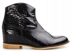  Fekete Bőr Cowboy Csípős Csípő (SEM-19014-CZARNY-K)