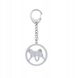 Mejk Jewellery Kulcstartó Akita Japán Ezüst 925 Ékszer Ajándék Nő Gravírozás (BRELOK AKITA JAPOŃSKA)