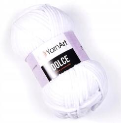 YARNART Kötőfonal YarnArt Dolce 741 fehér, díszes, 100g/120m (8681338508745)