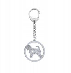 Mejk Jewellery Ezüst kulcstartó Irish Soft-coated Wheaten Terrier 925 Gravírozás (Brelok Irish Soft-coated Wheaten Terrier)