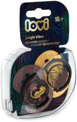 LOVI szilikon dinamikus cumi 18 hó+ 2 db Jungle Vibes lány (789593)