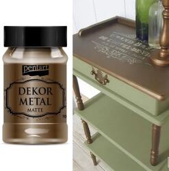 Pentart dekormetál festék, matt, 100 ml - csokoládé