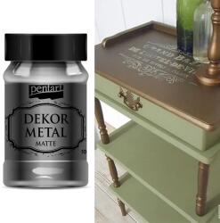 Pentart dekormetál festék, matt, 100 ml - antracit