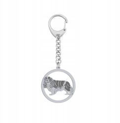 Mejk Jewellery Cavalier King Charles spániel kulcstartó Ezüst925 Ajándék Gravírozás Ingyenes (BE R828)