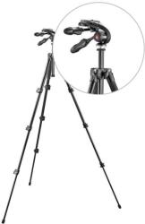 Manfrotto 293 carbon tripod (4S) & 3-way head with foldable handles (MK293C4-D3Q2)