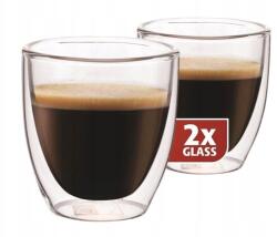 Maxxo Thermo üveg Maxxo Espresso 80 ml, dupla falú boroszilikát üveg 2 db (8595235803226)