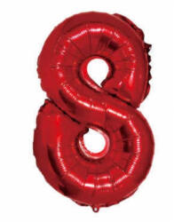Balloons4party Balon folie cifra 8 rosu 100 cm
