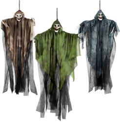  Függő Halloween dekoráció koponyaszellem 3 féle (65 cm) (72034)