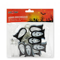  LED füzér- halloweeni sikoly fejek (636362-2)