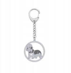 Mejk Jewellery Kulcstartó Ezüst 925 kutya Dandie Dinmont terrier Ajándék Gravírozás Ingyenes (breloczek z Dandie Dinmont Terrier)