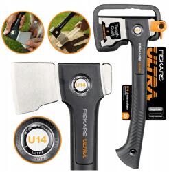 Fiskars Ultra U14 univerzális fejsze fahasogatáshoz kicsi, könnyű, éles (toporek do rąbania cięcia ciesielska)