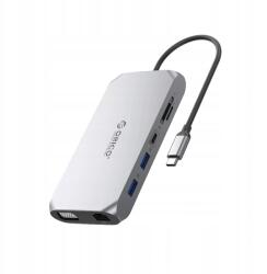 ORICO Usb-c dokkoló állomás Orico Xcr 12 az 1-ben3x Usb-a 3.1 1x Usb-a 2.0 1x Usb-c Pd (6941788803923)
