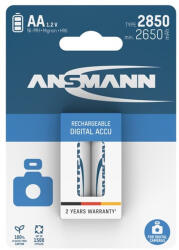 ANSMANN akku, ceruza, AA, 2850 mAh, Digitális fényképezőgépekhez is, 2 db