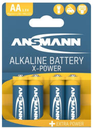 ANSMANN Alkáli Elem, X-Power, Extra hosszú üzemidővel, ceruza, AA, 4 db