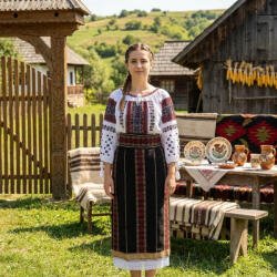 Ie traditionala Costum popular format din catrinta , brau si ie - Mariana ( pana la 6XL )