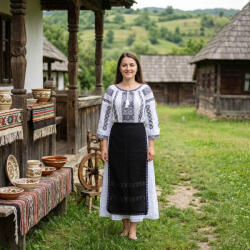 Ie traditionala Costum popular format din catrinta , brau si ie - Sandica - ietraditionala - 429,00 RON