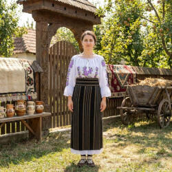 Ie traditionala Costum popular format din catrinta , brau si ie - Trandafira
