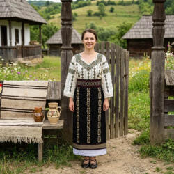 Ie traditionala Costum popular format din catrinta , brau si ie - Steluta 2
