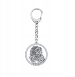 Mejk Jewellery Ezüst kulcstartó kutyával Fekete Orosz terrier 925 Ékszer Gravírozás Ingyenes (Brelok z Czarnym Terierem Rosyjskim)