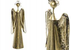 DEcodomi Arany angyal figura LED-del, 23 cm magas, karácsonyi dekoráció DEcodomi (ART18386)