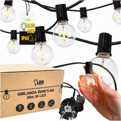 Led Solution Kerti terasz girland 36 Led 20m kültéri fényfüzér (Girlanda ogrodowa tarasowa LED 20m)