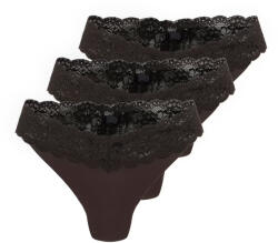 ONLY 3PACK tanga pentru femei ONLY multicolore (15340169-Black coffe) M (186200)