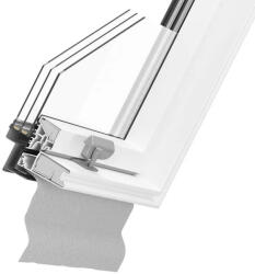 DAKEA ULTIMA ENERGY PVC KEV B1800 C2A középen billenő tetőtéri ablak, 3 rétegű üvegezéssel, PVC 55/78 (KEVPVC5578)