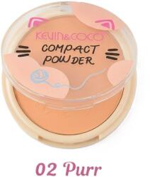 Flippy Pudra compacta, Kevin&Coco, 7.2x7.2x1.3cm, Maro, Nuanta 02 Purr (166025)
