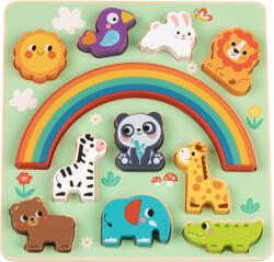 Hi Pando Дървен пъзел и игра за баланс Hi Pando - Animals (112526)