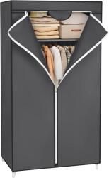 Brius Dulap garderoba textil cu bara pentru haine si rafturi, organizator pentru dormitor sau dressing, 75x45x160 cm, gri (EZ-RYG83GY) Garderoba